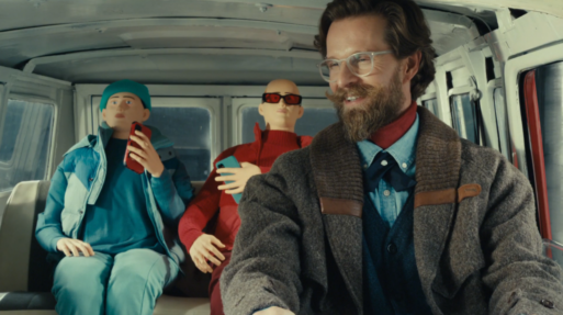 Tiffany Ling produced spot for GCI Alaska man in van with two dummies