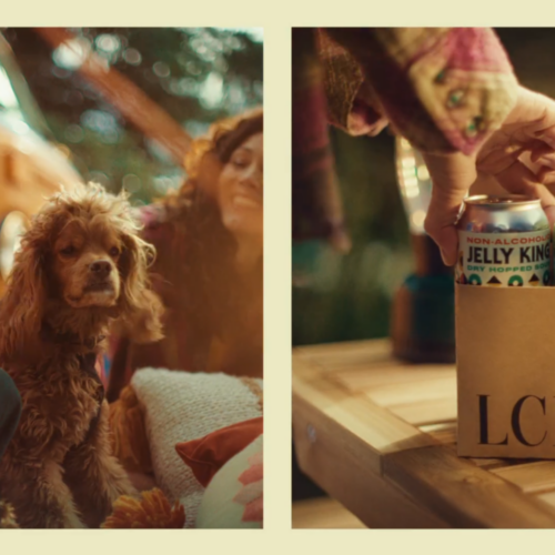 Tiffany Ling produced spot for LCBO split-screen of dog and tall cans